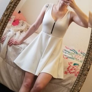 White zipper dress